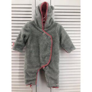 Giggle Moon Size 6M Grey & Pink Sherpa Snow Suit